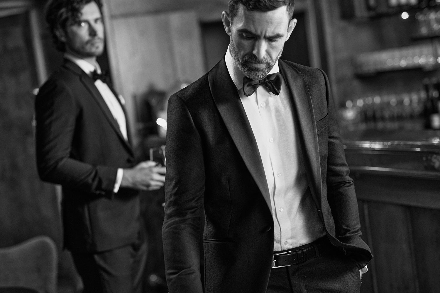 black viking dress Men's Black Linen Suit by StudioSuits