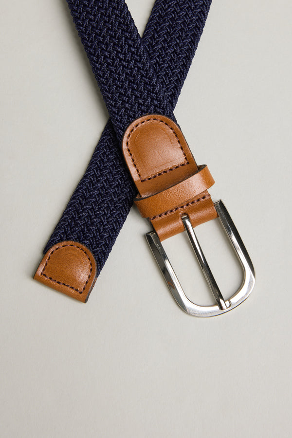 Barkers Riviera Braided Belt in navy, alternate view