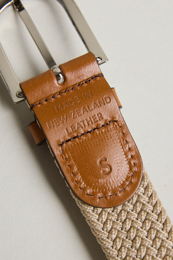 Barkers Riviera Braided Belt in oatmeal, additional view