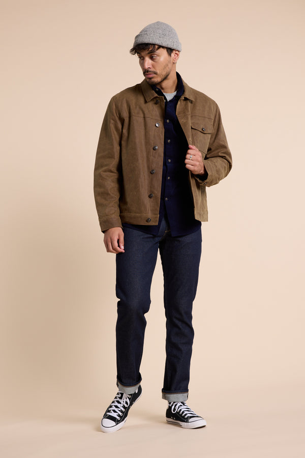 Barkers Benson Waxed Cotton Jacket in dark tobacco, additional view