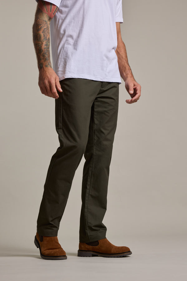 Barkers Dundas Chino Pant in dark khaki, relaxed fit, additional view