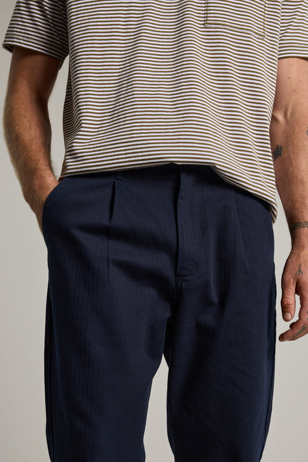 Barkers Wadley Twill Pant in navy, relaxed fit, additional view