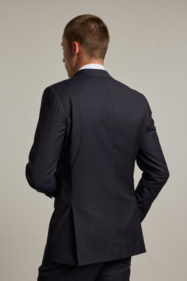 Barkers Wyman Stripe Suit Jacket in navy stripe, additional view