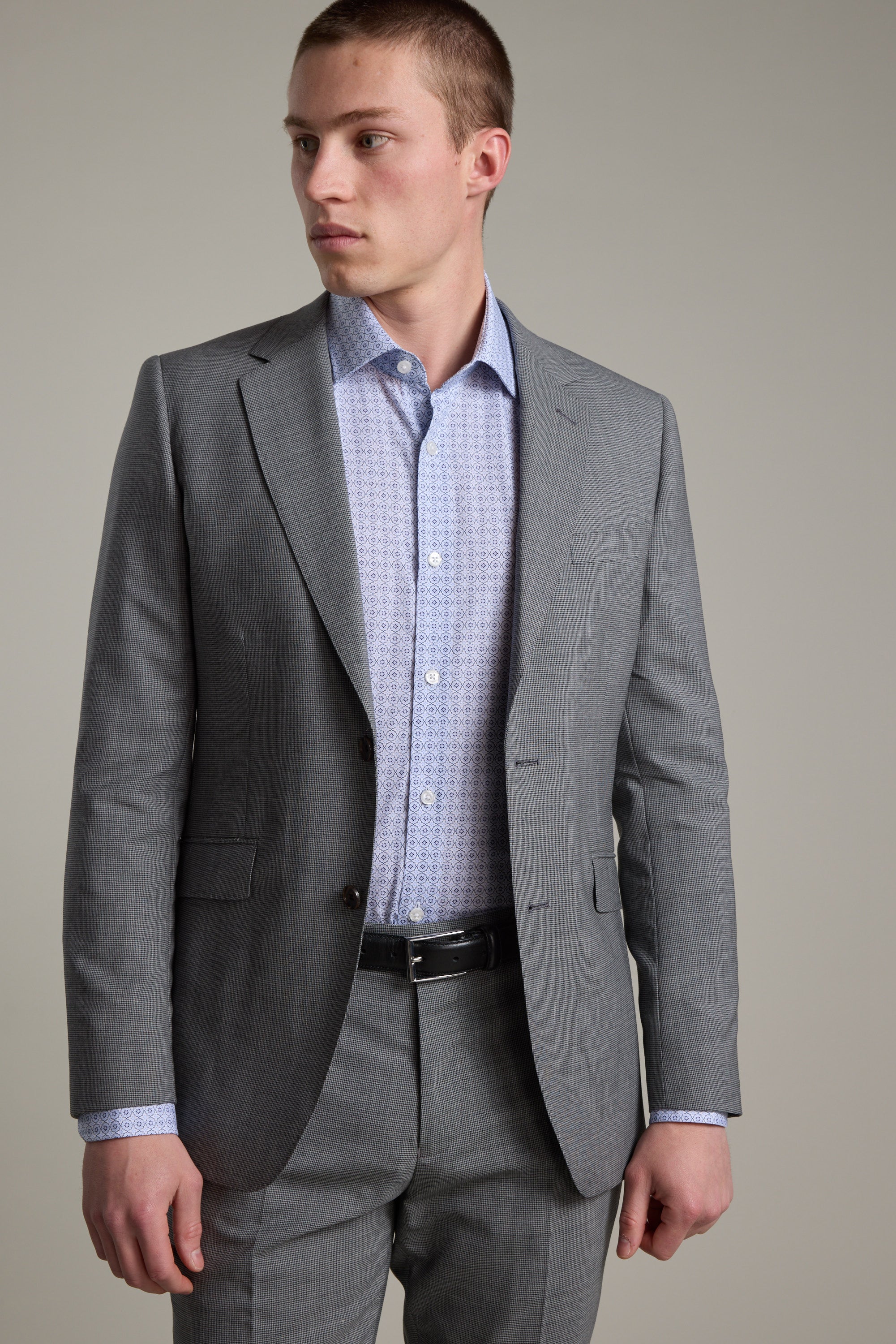 Barkers Henderson Houndstooth Suit Jacket in grey