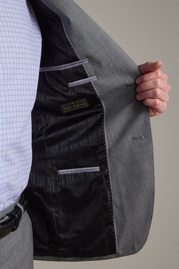 Barkers Henderson Houndstooth Suit Jacket in grey, additional view