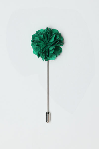 Parisian Fraser Flower Lapel Pin in green