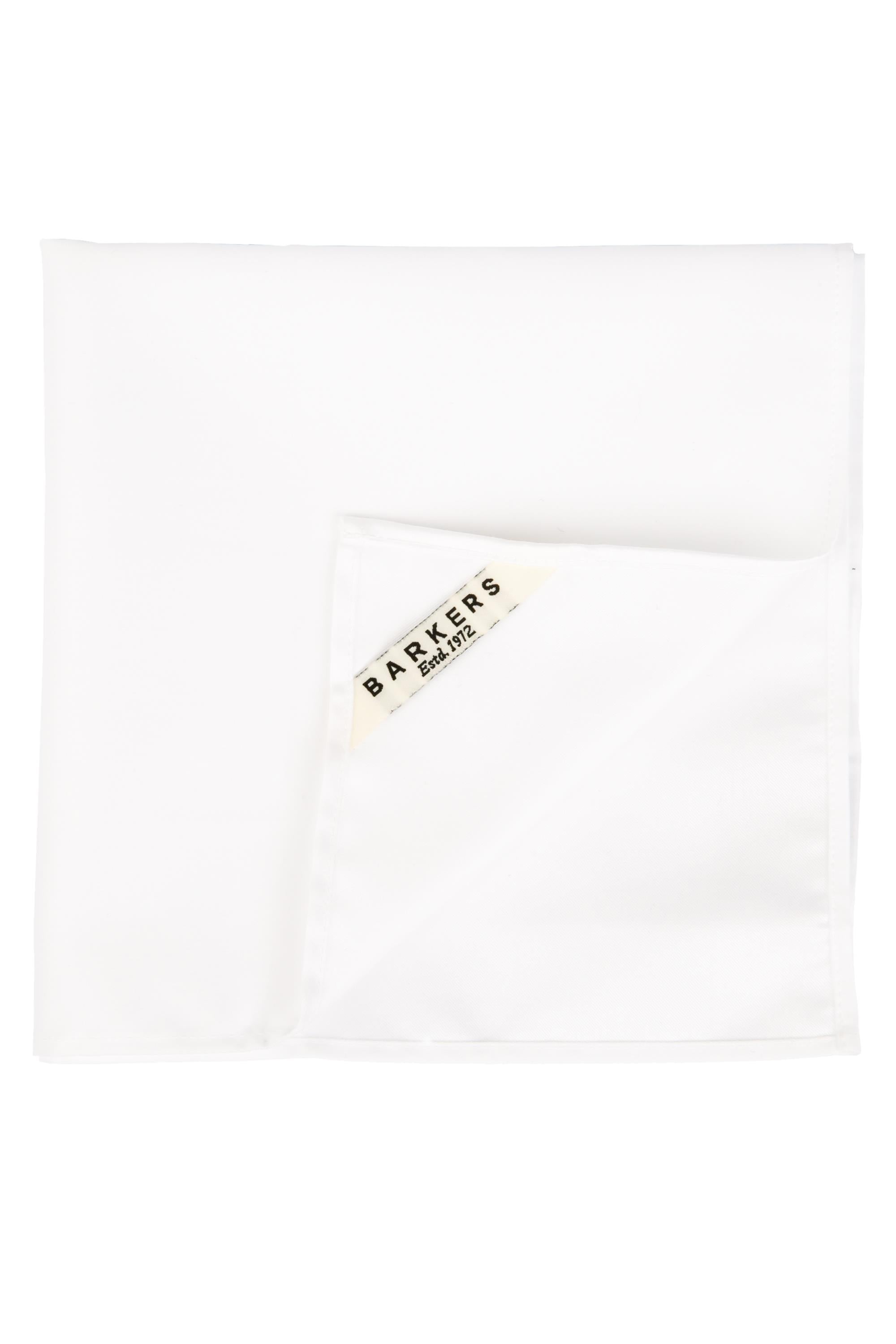 The Tribeca Pocket Square by Barkers, made from 100% cotton with a visible Barkers label, is shown neatly folded against a white background—an essential men's accessory.