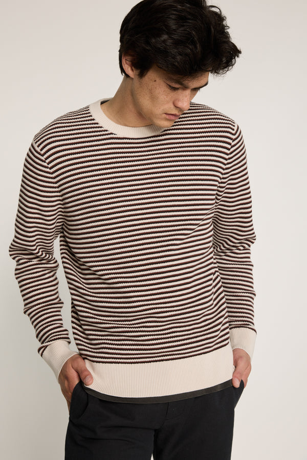 Barkers Mason Cotton Stripe Crew, alternate view