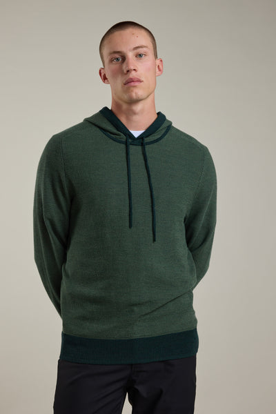 Barkers Roxbury Merino Hoody in forest, merino