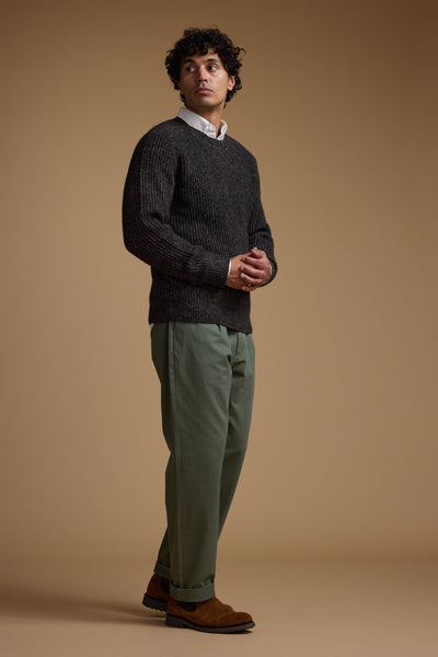 Barkers Wadley Twill Pant in khaki, relaxed fit