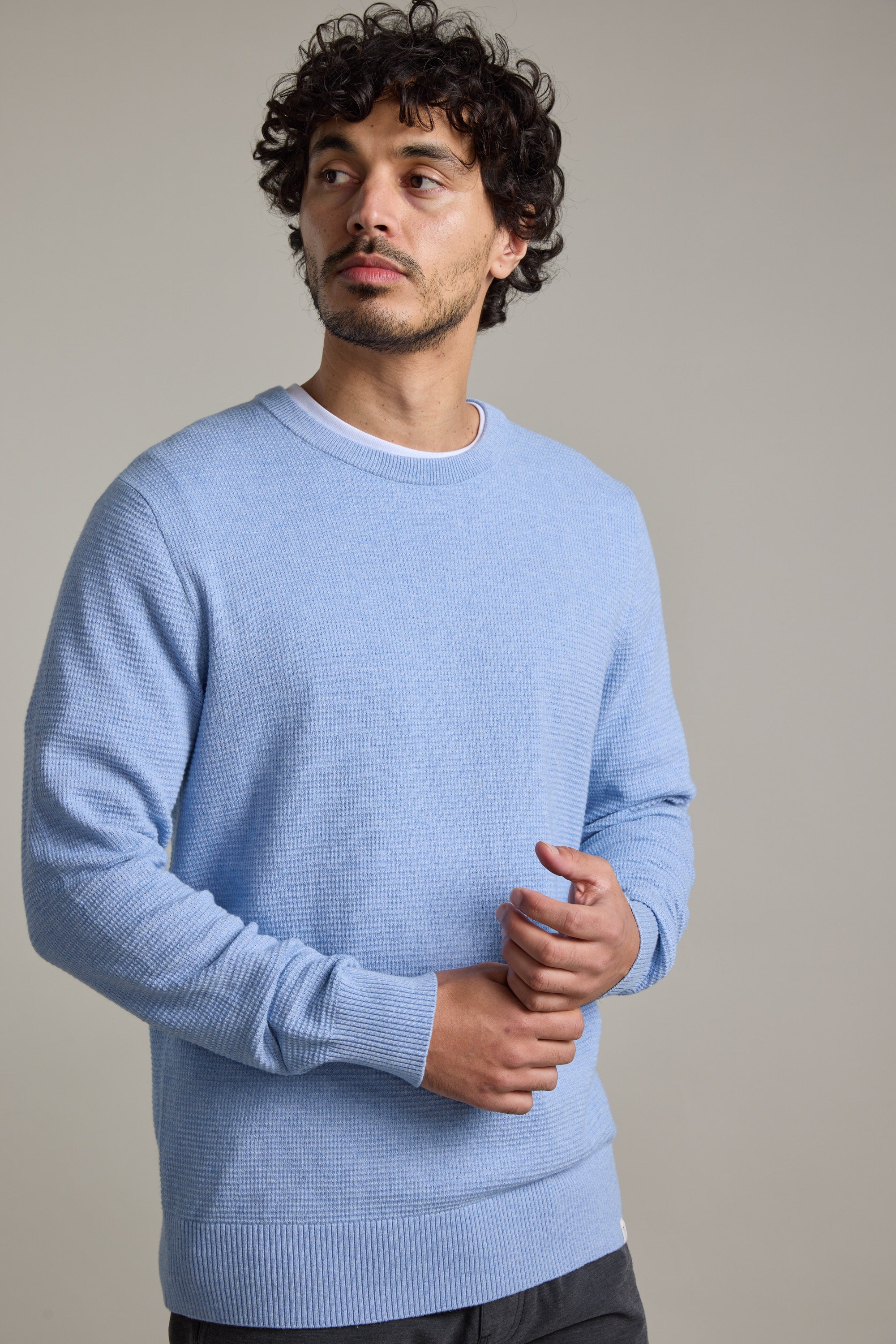 Barkers Dunes Texture Crew in blue
