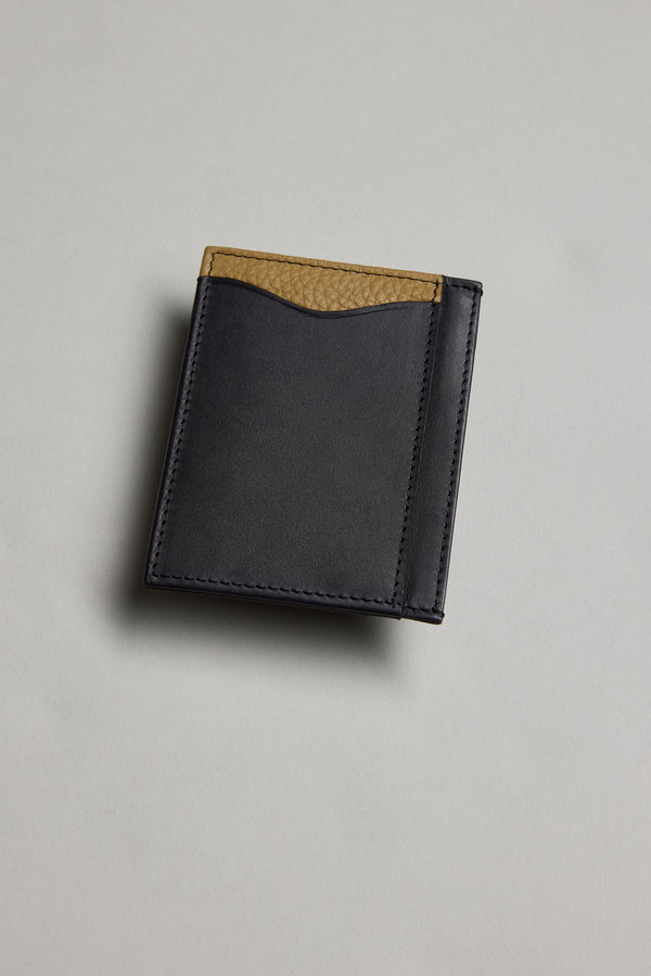 Barkers Taylor Leather Card Wallet in brown, slim design on a light gray surface.