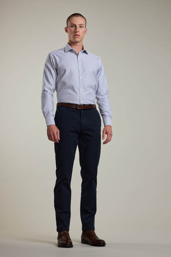 Barkers Rhea Stripe Business Shirt in navy/white, tailored fit, additional view