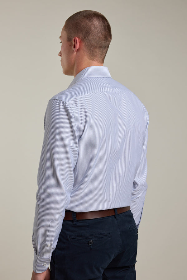 Barkers Rhea Stripe Business Shirt in navy/white, tailored fit, additional view