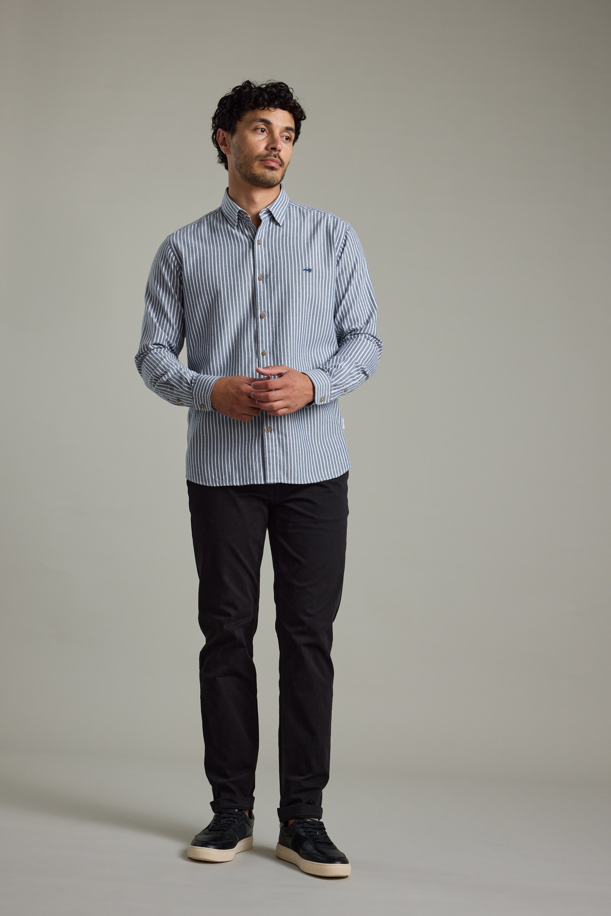Shop Hudson Stripe Shirt C (BLUE) | Barkers