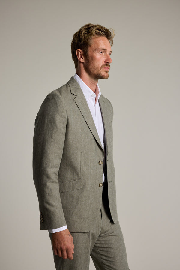 Barkers Paxton Linen Blazer in green, alternate view