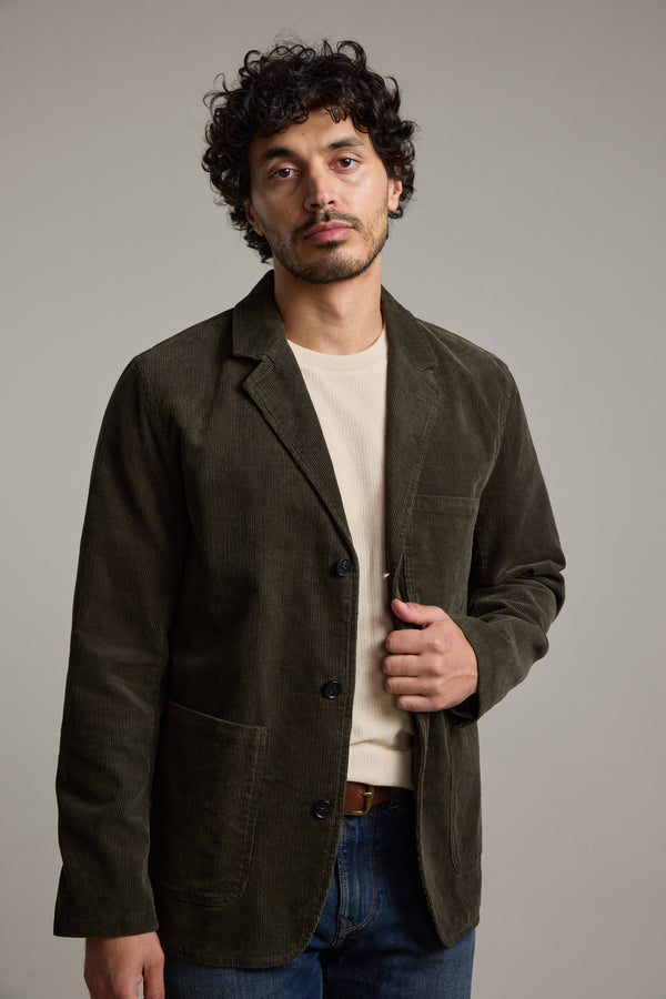 Barkers Byrde Corduroy Blazer in khaki, additional view