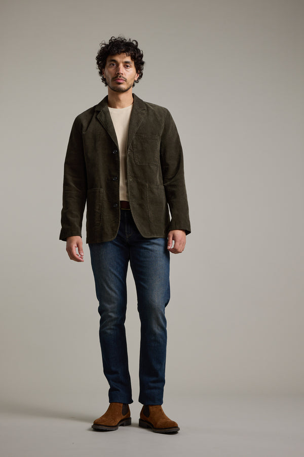 Barkers Byrde Corduroy Blazer in khaki, additional view