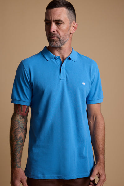 Barkers Regent Pique Polo in blue, regular fit