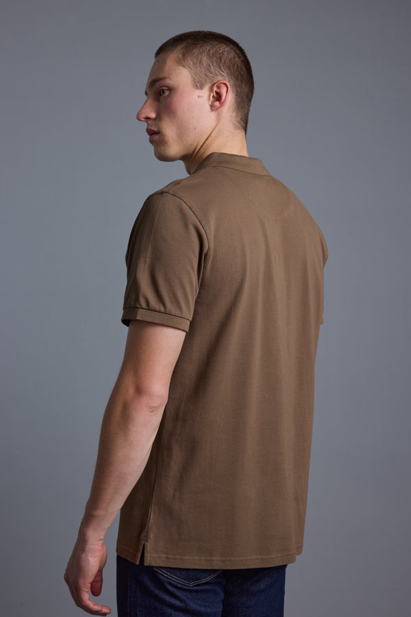 Barkers Regent Pique Polo in tobacco, regular fit, additional view