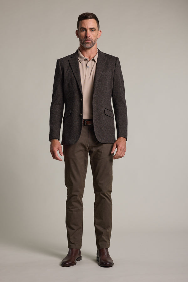 Barkers Newland Mercerised Texture Polo in oatmeal, classic fit, additional view
