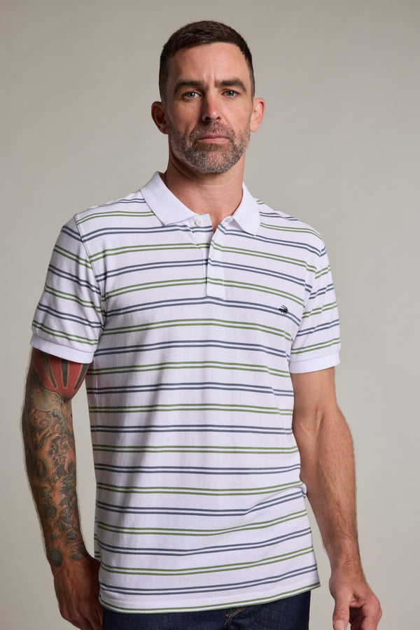 Barkers Regent Pique Stripe Polo, regular fit, additional view