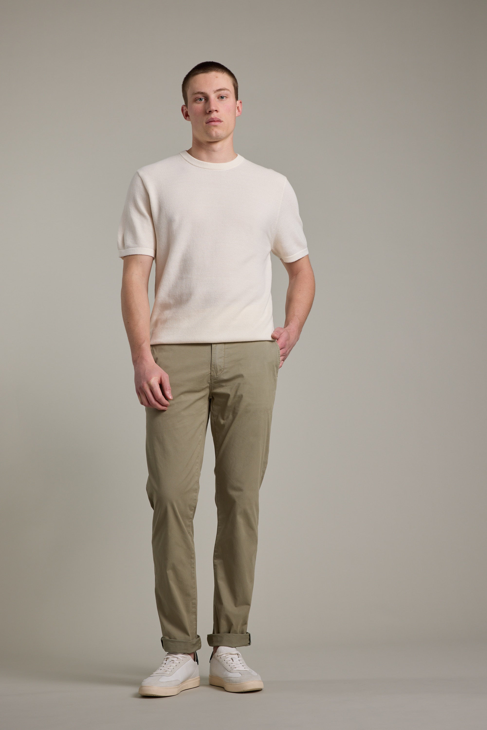 Barkers Flinders Cotton Knit Tee in white
