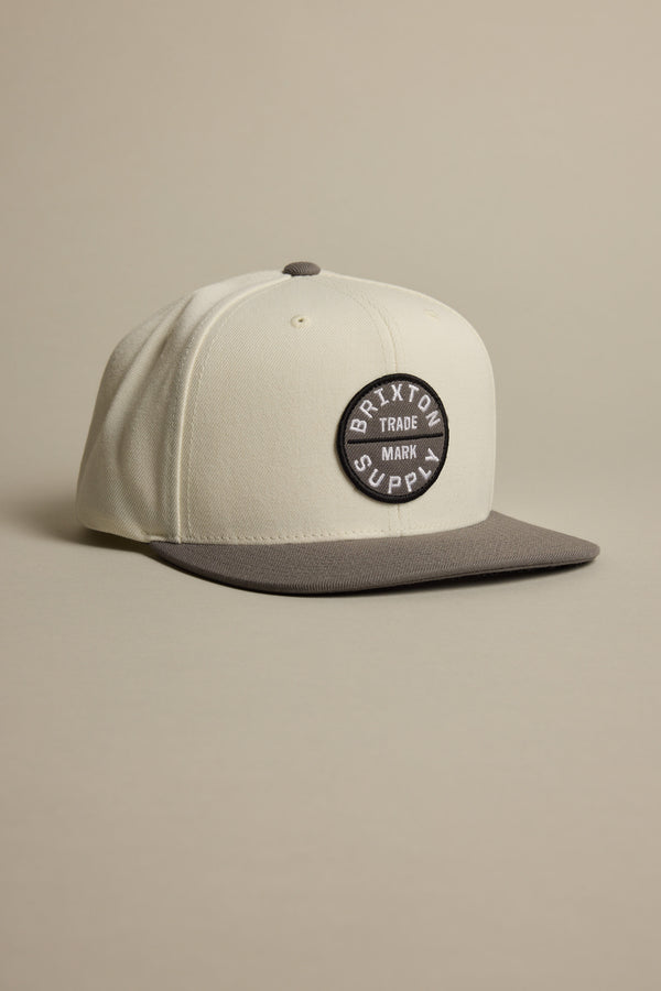 Brixton Oath III Snapback in off white, alternate view