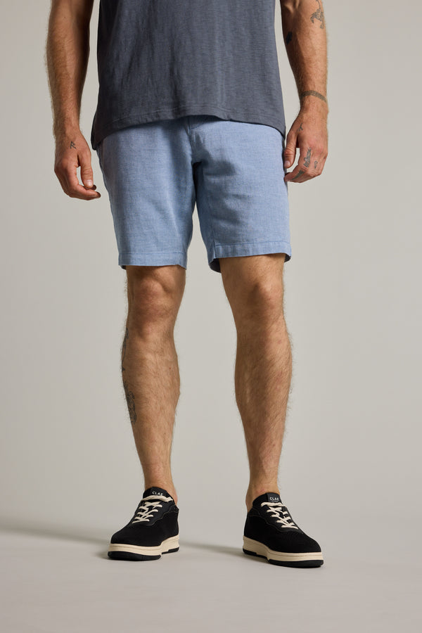 Barkers Elliot Texture Walk Short in blue, alternate view