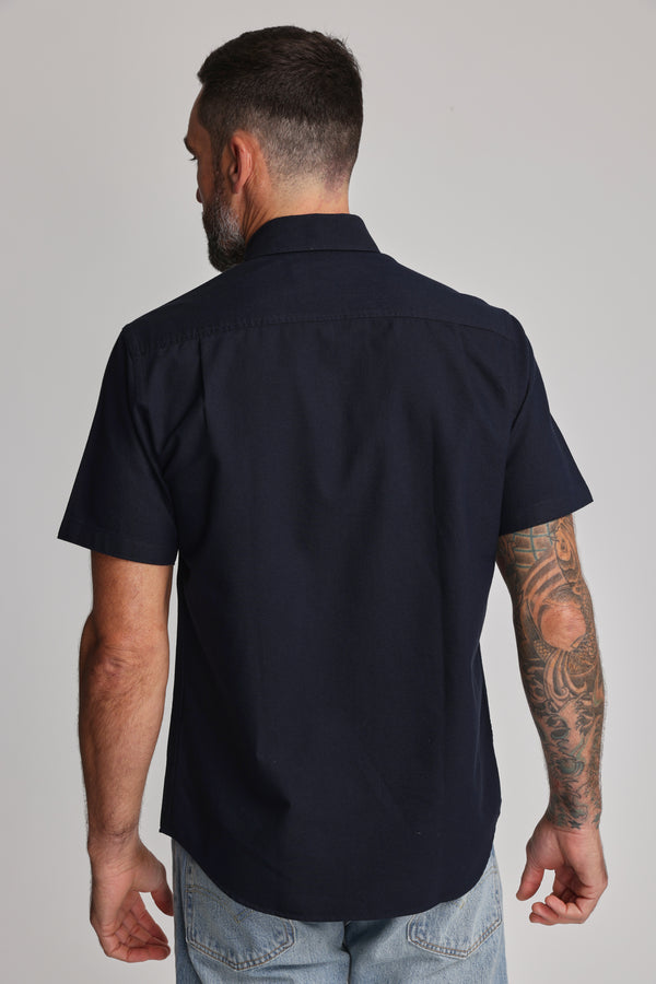 Barkers Archer Oxford Shirt in dark navy, additional view