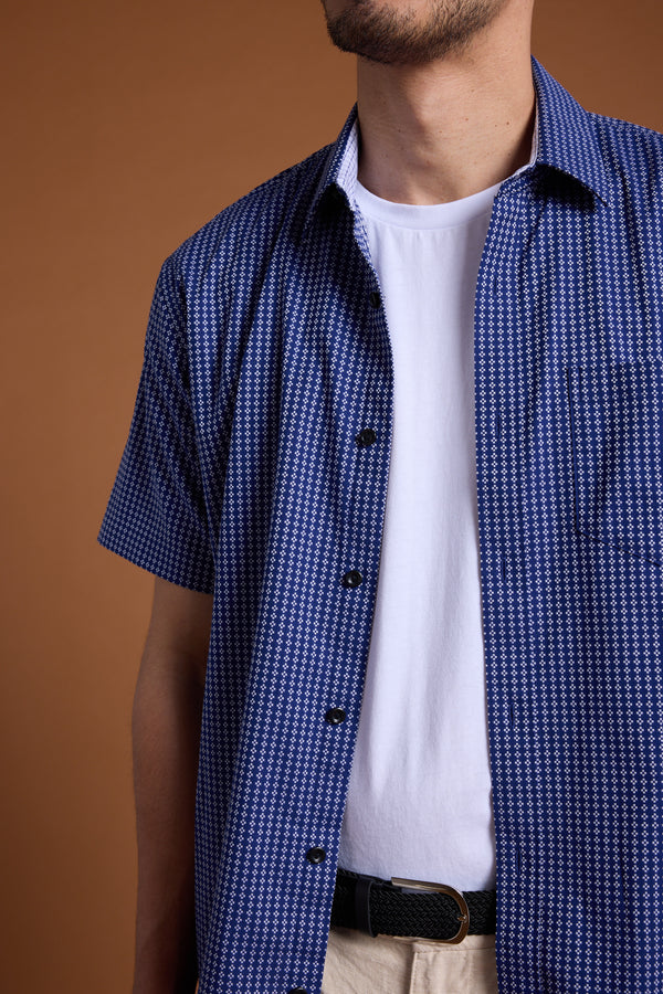 Barkers Ravenwood Shirt in navy, tailored fit, additional view