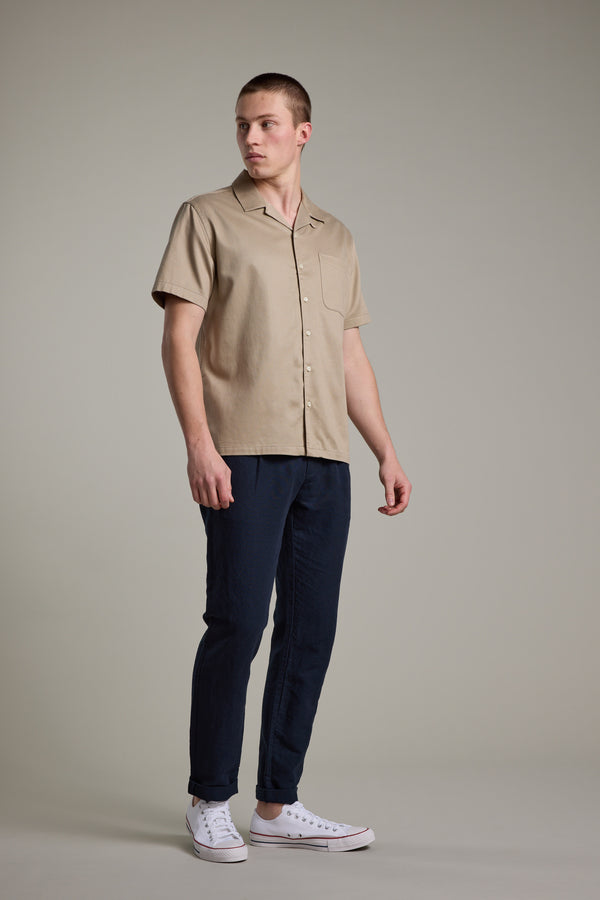 Barkers Augusta Cuban Shirt in taupe