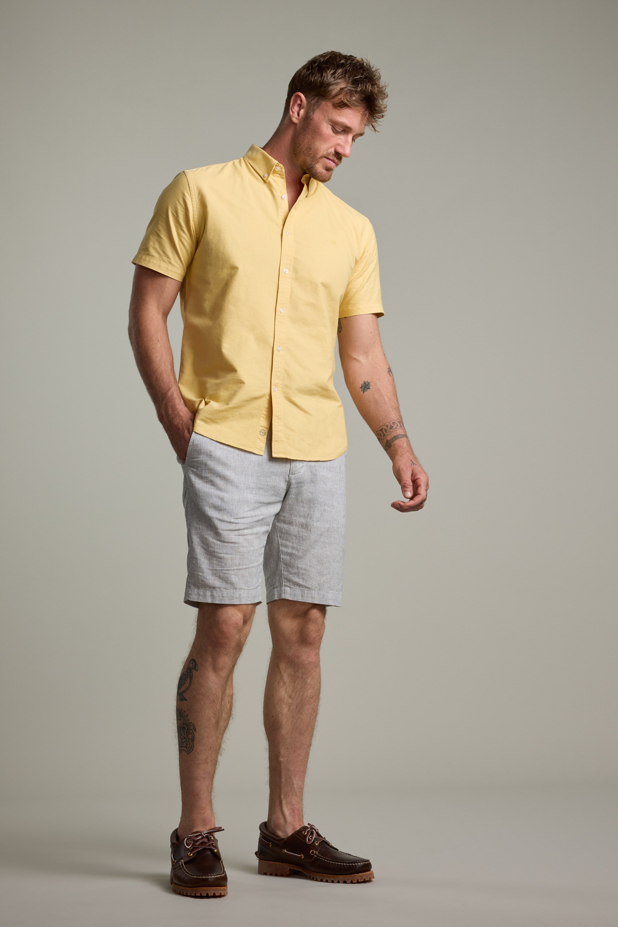 Barkers Palma Walkshort in grey/white