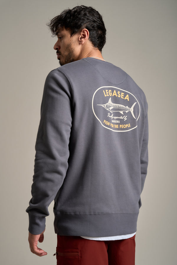 Barkers LegaSea Marlin Crew in charcoal, alternate view