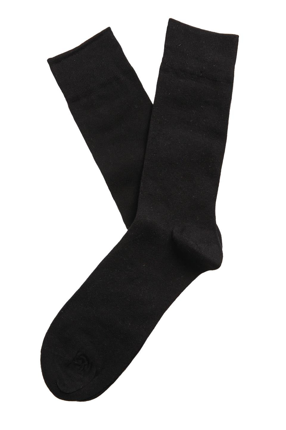A pair of Barkers Business Socks in black are laid side by side on a white background.