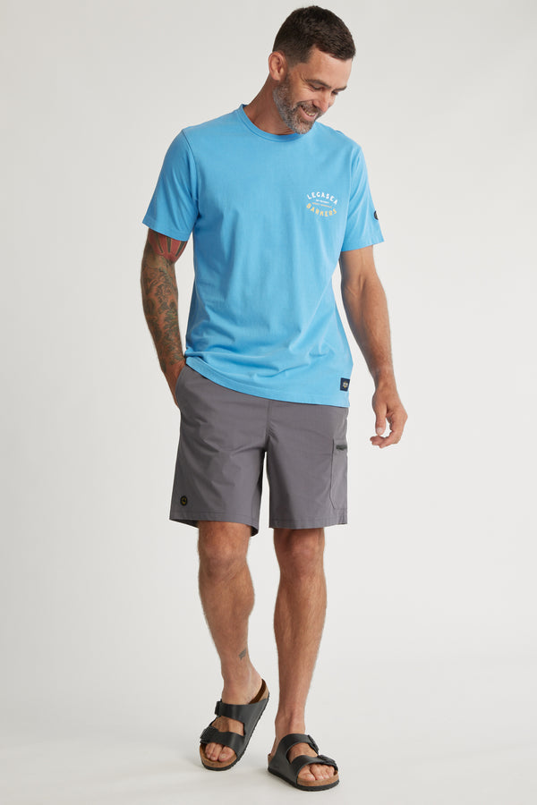Legasea Fish For The People Tee in sky, relaxed fit, additional view