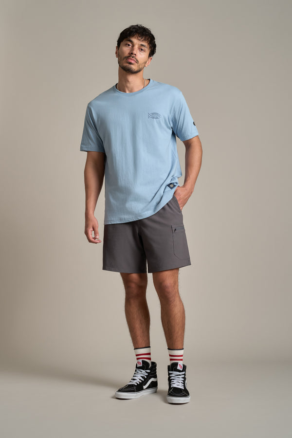 LegaSea Kai Ika Print Tee in blue, regular fit, alternate view