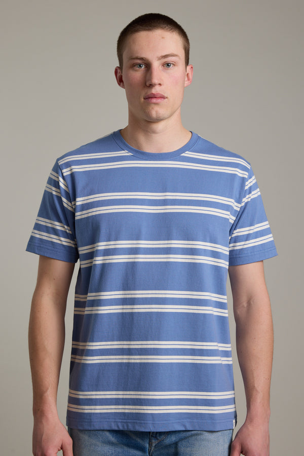 Barkers Northway Stripe Tee in blue, cotton, additional view