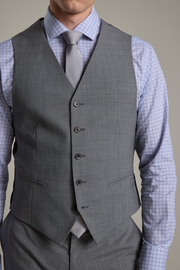 Barkers Henderson Waistcoat in grey, merino wool, additional view