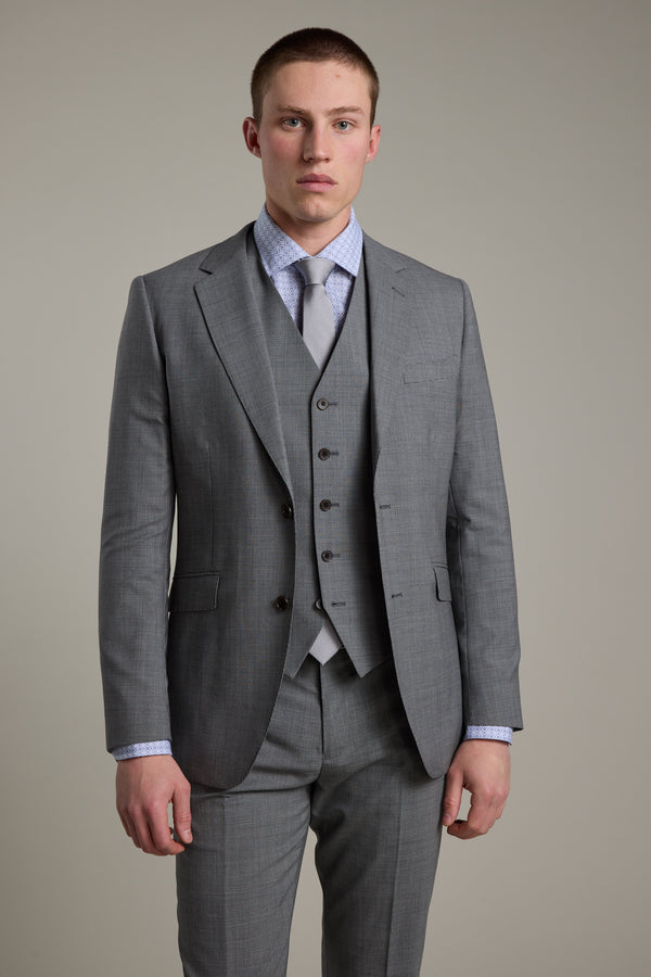 Barkers Henderson Waistcoat in grey, merino wool, additional view