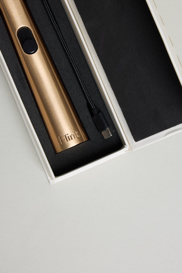 Flint Rechargeable Lighter 2.0 in gold, alternate view