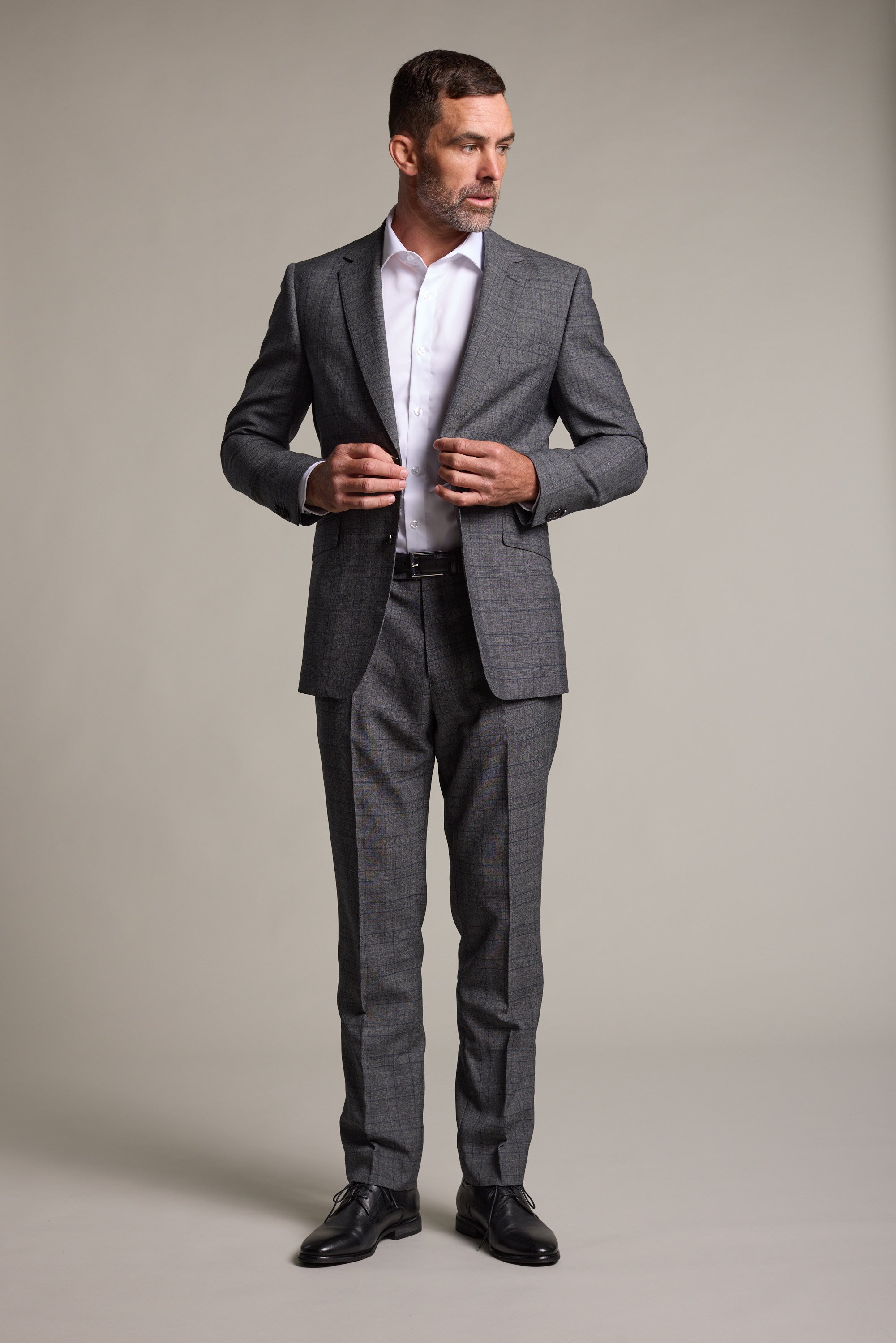 Barkers Vernon Check Suit Jacket in char marl, additional view