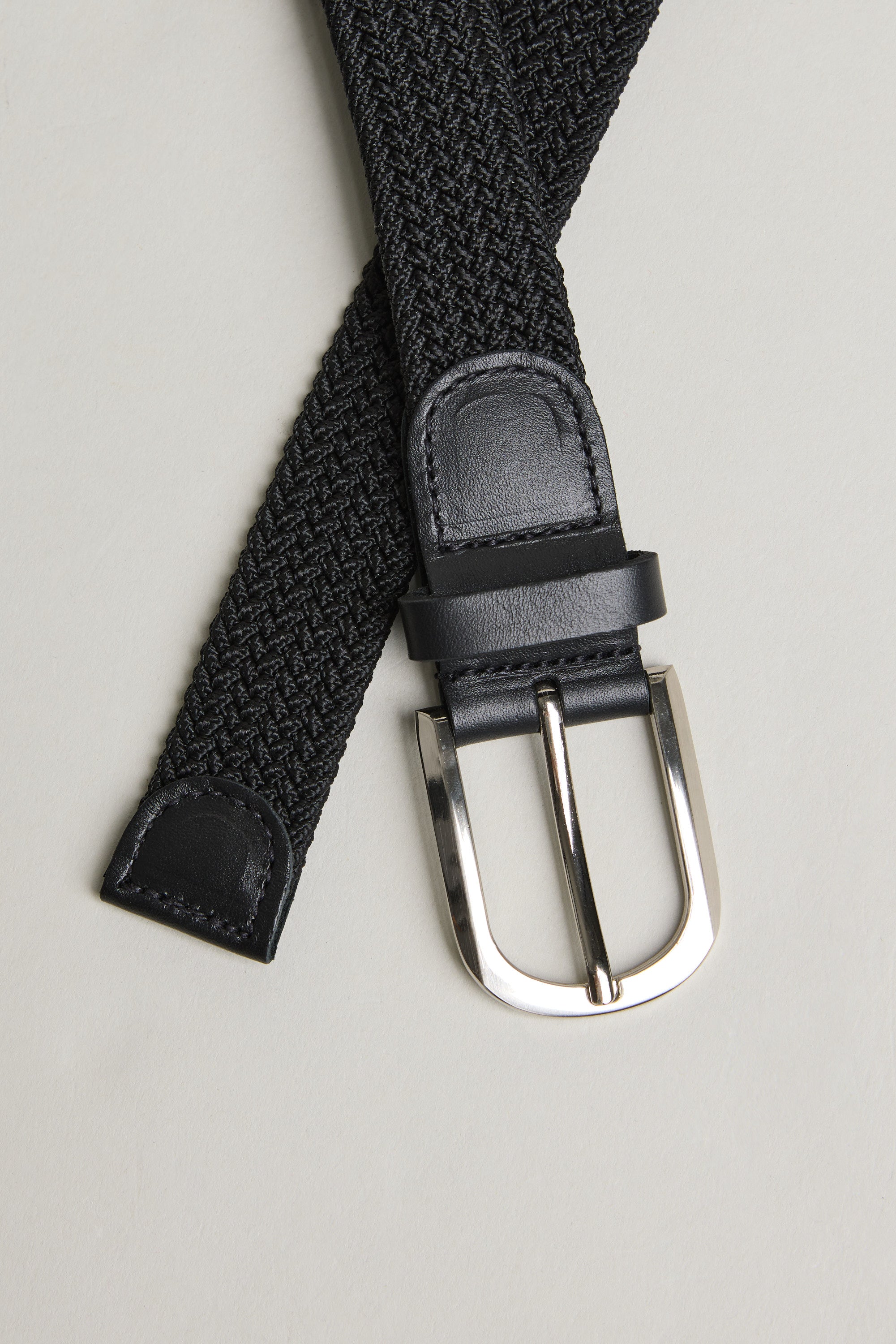 Barkers Riviera Braided Belt in black, alternate view
