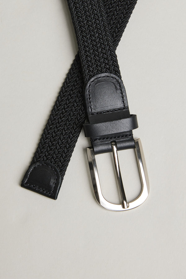 Barkers Riviera Braided Belt in black, alternate view