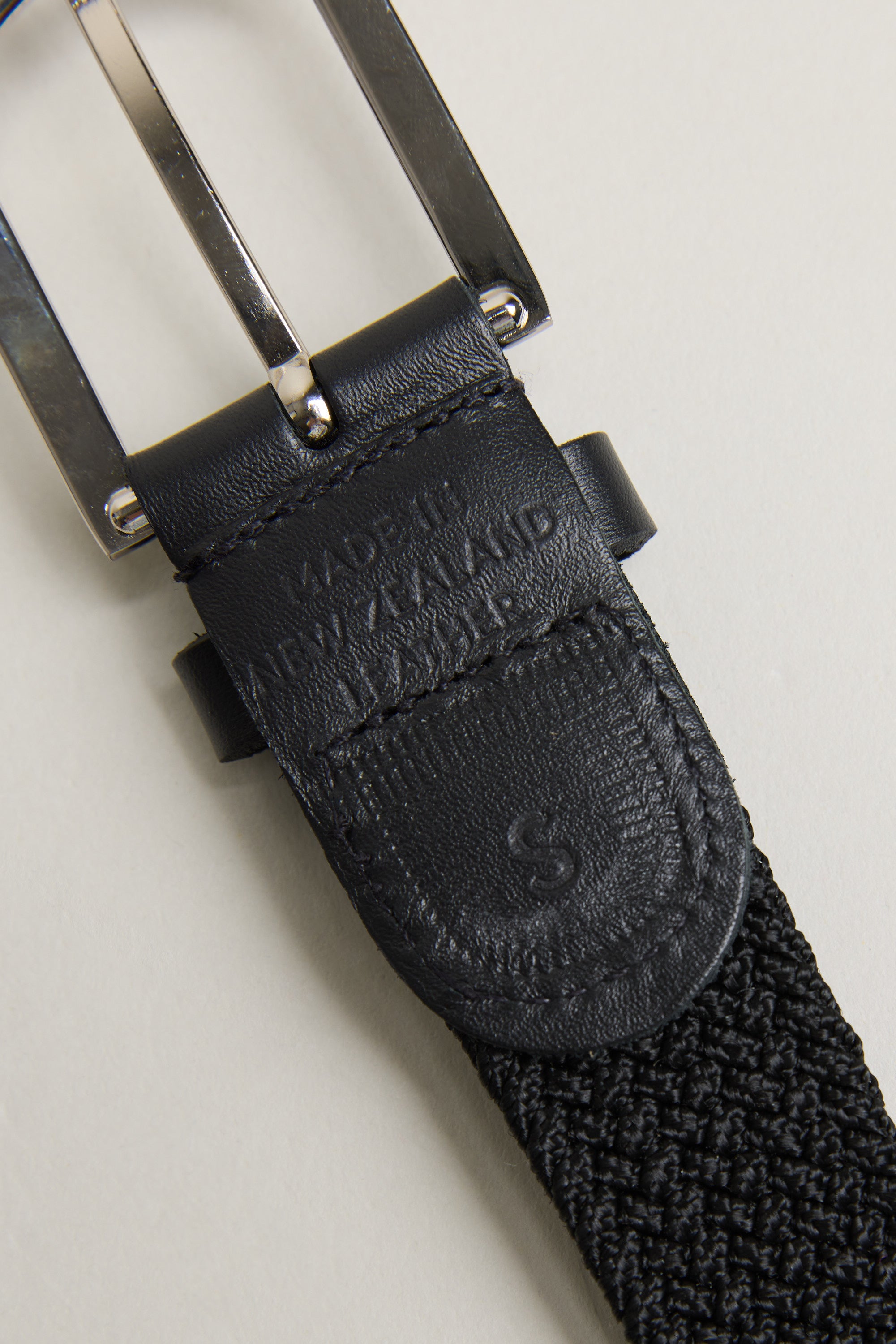 Barkers Riviera Braided Belt in black, additional view