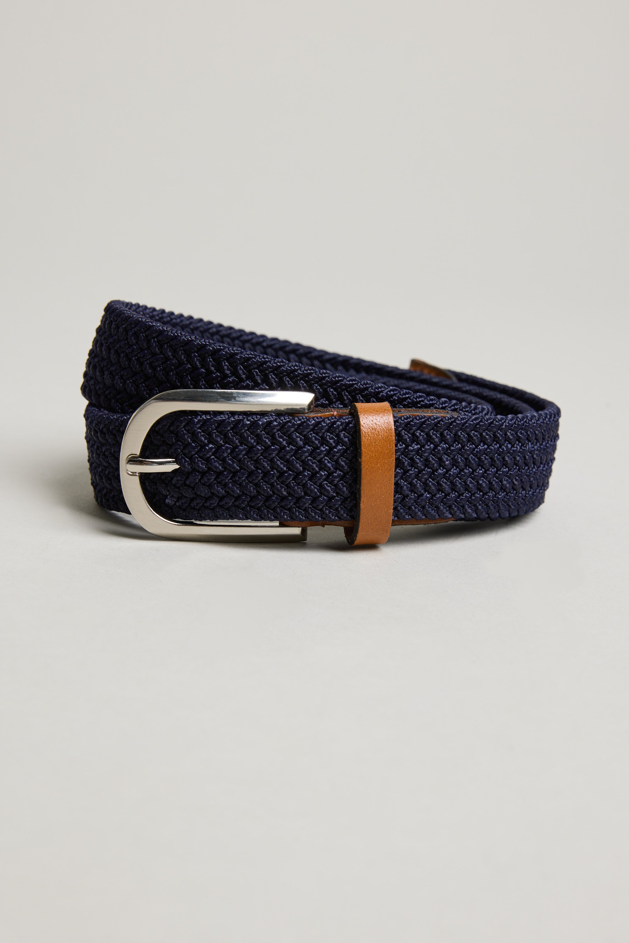 Barkers Riviera Braided Belt in navy