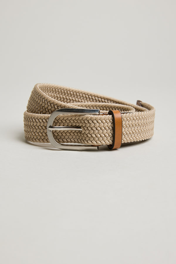 Barkers Riviera Braided Belt in oatmeal