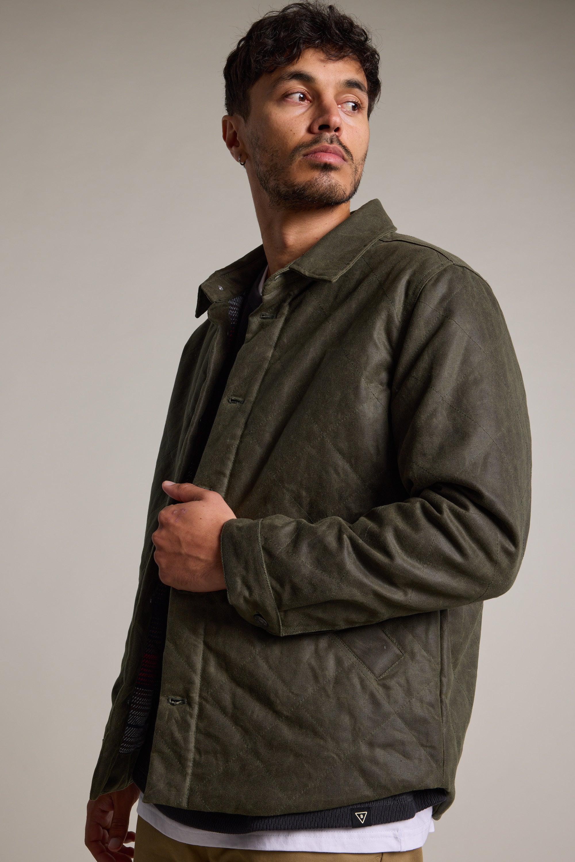 Barkers Morton Waxed Cotton Jacket in forest, additional view