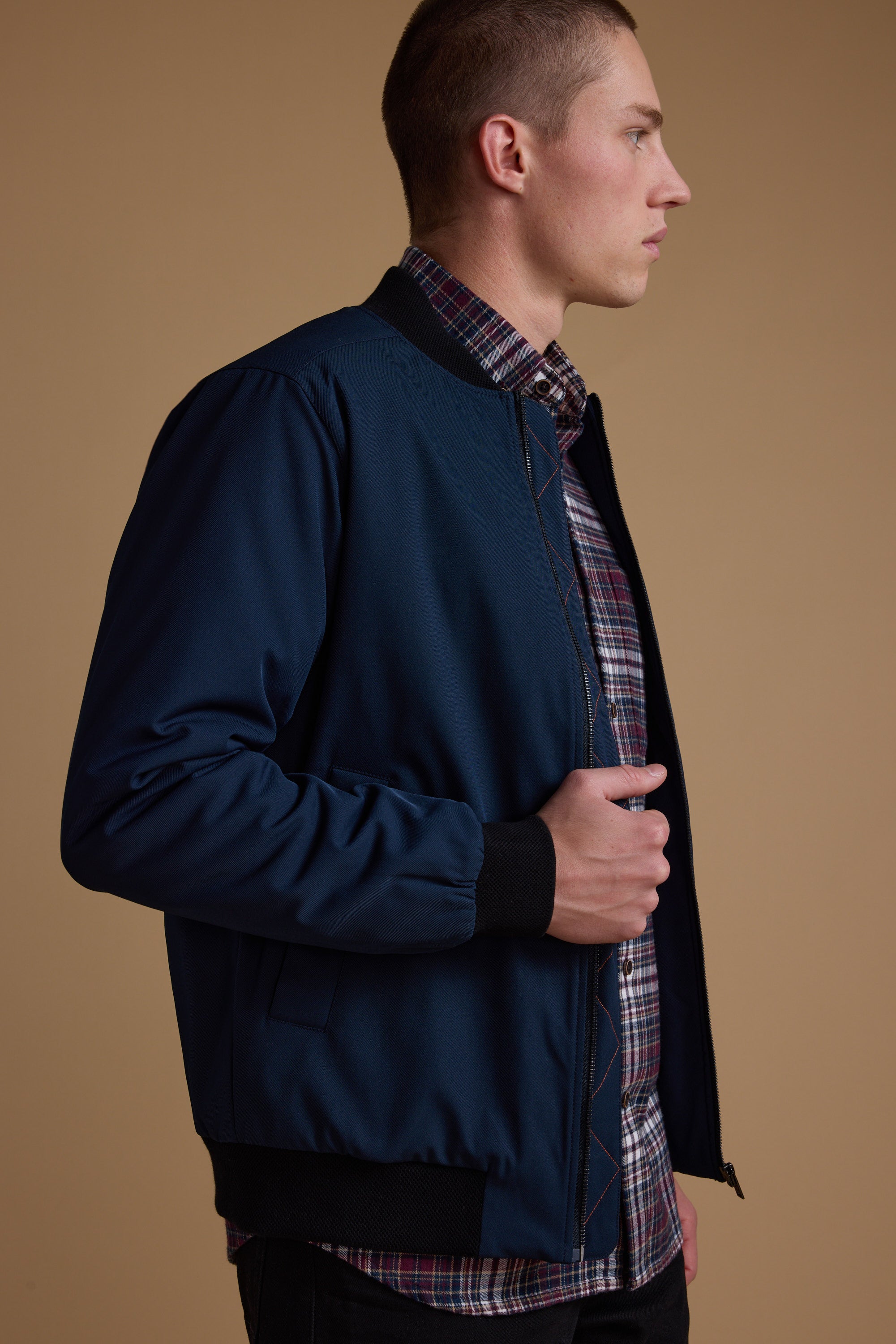 Barkers Dunhill Bomber in navy, additional view