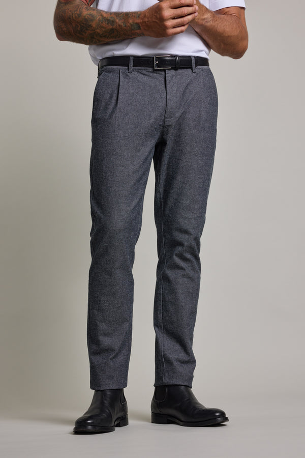 Barkers Newman Cotton Pant in grey, relaxed fit, alternate view